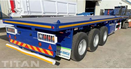 Tri Axle 40 FT Flatbed Trailer Ready Ship to Guyana