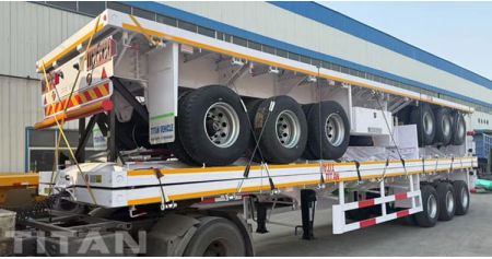 Tri Axle Flatbed Trailer will Send to Guyana