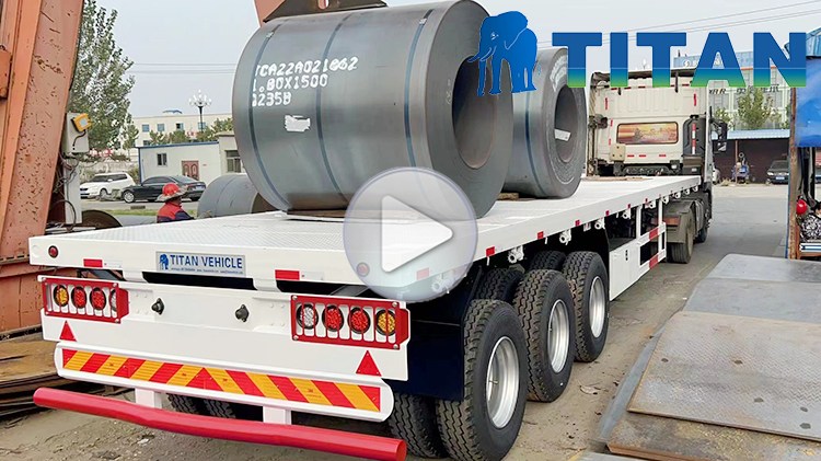Tri Axle 40 FT Flatbed Semi Trailer for Sale in Guyana Bartica