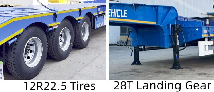 Tri Axle 40Ft Semi Low Bed Trailer for Sale in Guyana