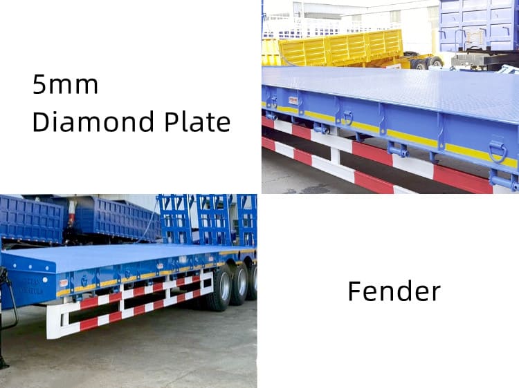 Tri Axle 40Ft Semi Low Bed Trailer for Sale in Guyana