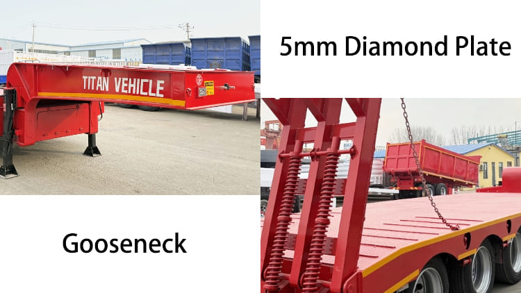 4 Axle 80 Ton Low Bed Trailer Truck for Sale in Guyana