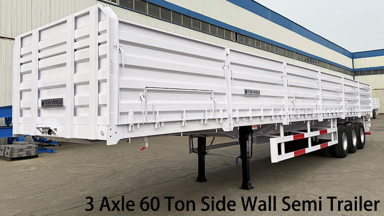 3 Axle 60 Ton Side Wall Semi Trailer for Sale in Guyana