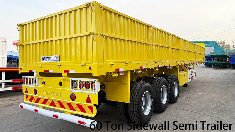 Tri Axle 60 Ton Sidewall Semi Trailer for Sale in Guyana
