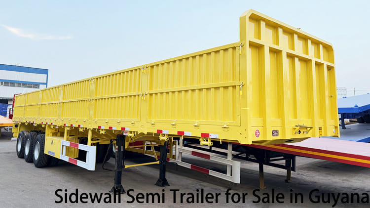 Tri Axle 60 Ton Sidewall Semi Trailer for Sale in Guyana