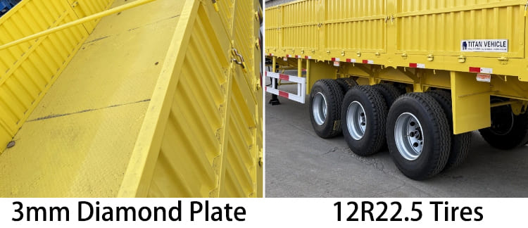 Tri Axle 60 Ton Sidewall Semi Trailer for Sale in Guyana