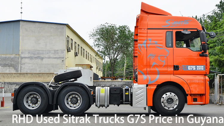 RHD Used Sitrak Tractor Trucks G7S Price for Sale in Guyana
