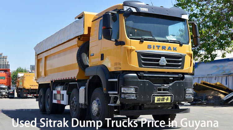 8x4 Used Sinotruk Sitrak Dump Trucks G7W Price in Guyana Georgetown