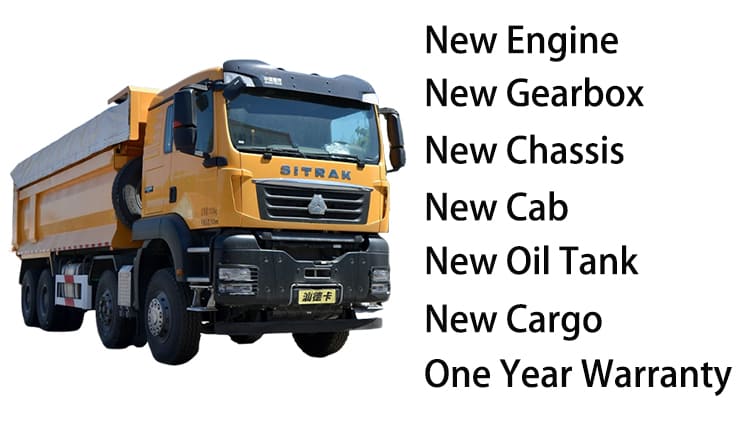 8x4 Used Sinotruk Sitrak Dump Trucks G7W Price in Guyana Georgetown