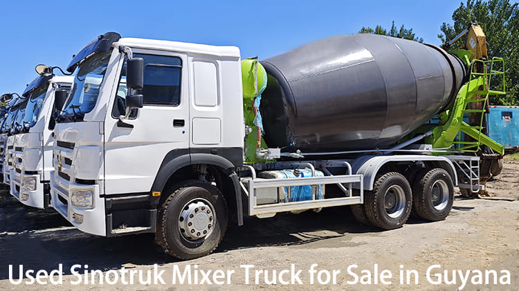 Euro 2 Used Sinotruk Mixer Truck 380 HP for Sale in Guyana