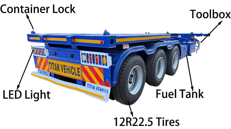 New 3 Axle 40Ft Container Trailers for Sale in Guyana Bartica