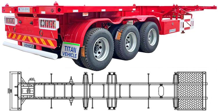 Tri Axle 40 Intermodal Gooseneck Container Chassis Trailer for Sale in Guyana