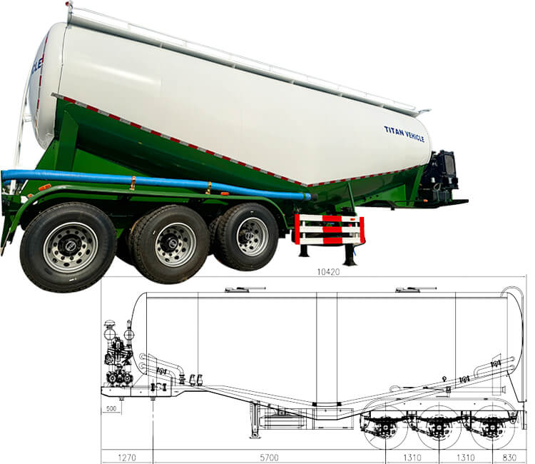 3 Axle Dry Bulk Cement Tanker for Sale Price in Guyana