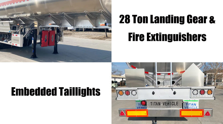 45000 Liters Aluminum Chemical Fuel Tanker Trailer for Sale in Guyana