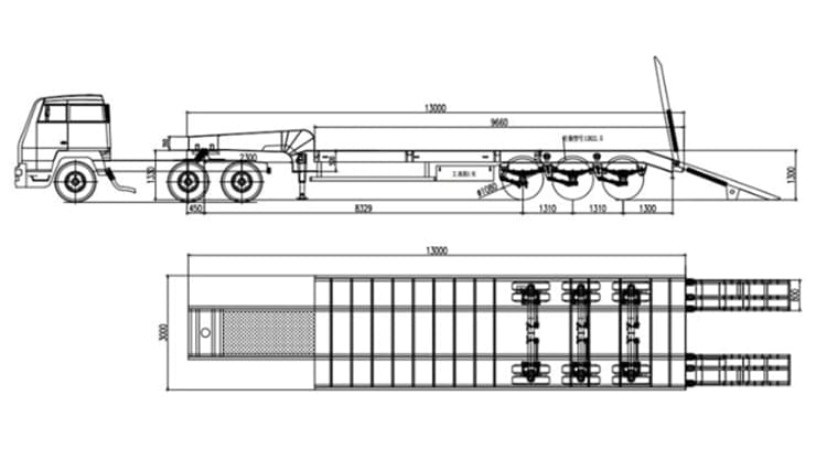 60 Ton Lowbed Trailer Truck for Sale in Guyana