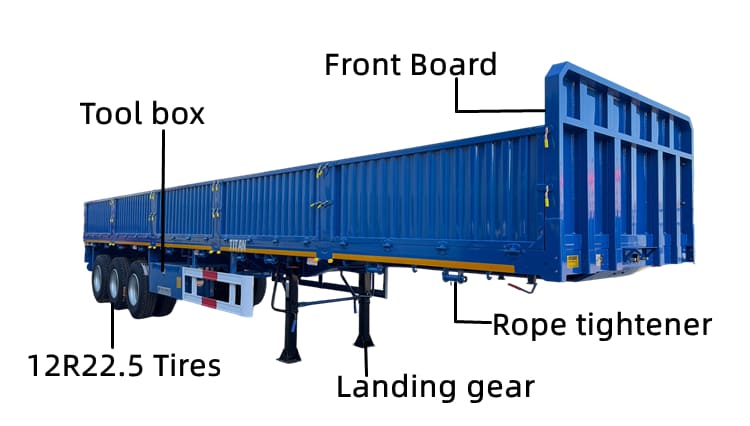 60 Ton Tri Axle Dropside Trailer for Sale in Guyana