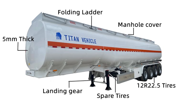 4 Axle Semi Fuel Tanker Trailer for Sale in Guyana