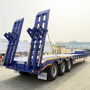  Tri Axle Hydraulic Low Bed Semi Trailer